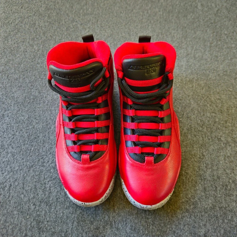 New! Air Jordan 10 Retro 'Bulls Over Broadway' Gym Red Blk 705178-601 Mens Sz 8